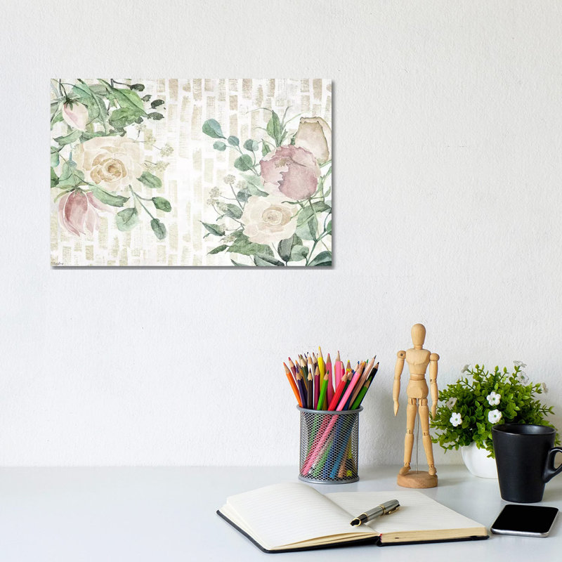 Neutral Flowers III by Gigi Louise - Wrapped Canvas Print, 20.32 cm H x 30.48 cm W