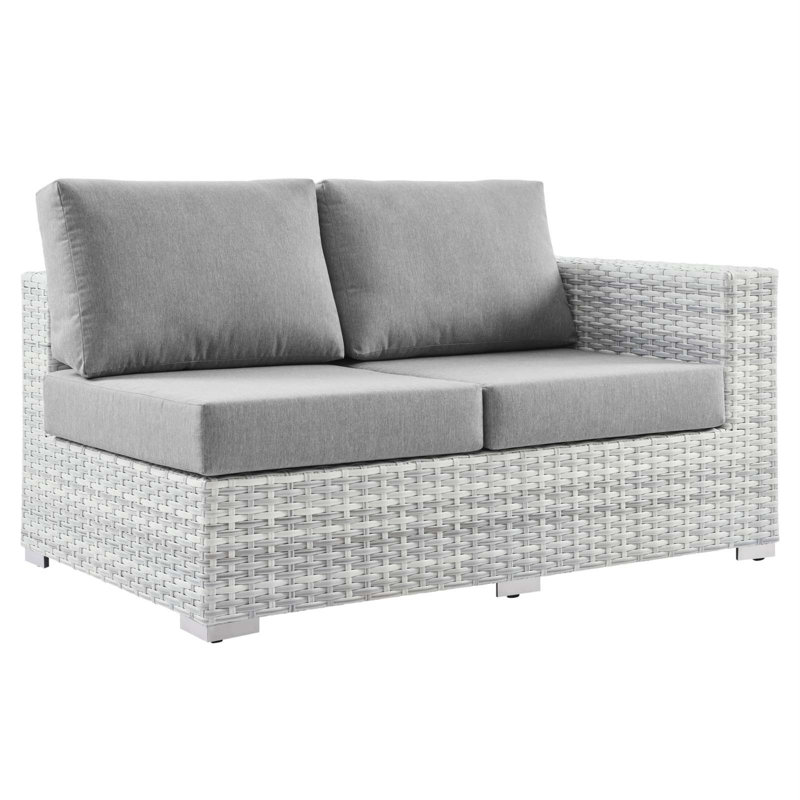 Convene Outdoor Patio Left-Arm Loveseat, Gray, Right Hand Facing
