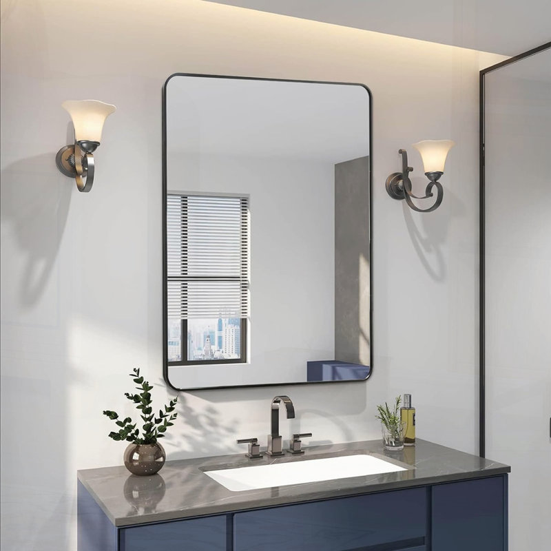 Miroir de salle de bain, Noir, 36 po x 24 po