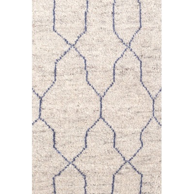 Massena Blue Hand Knotted Wool Rug