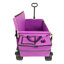 Chariot pliable 3-en-1 avec banquette et rangement, chariot tout-terrain robuste de capacité de 500 lb pour le camping, la plage, le jardin - mauve-126257592