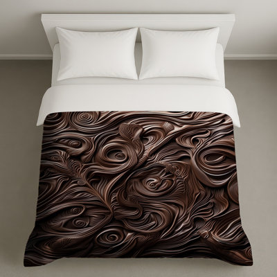 Intricate Brown Swirls Duvet Covers