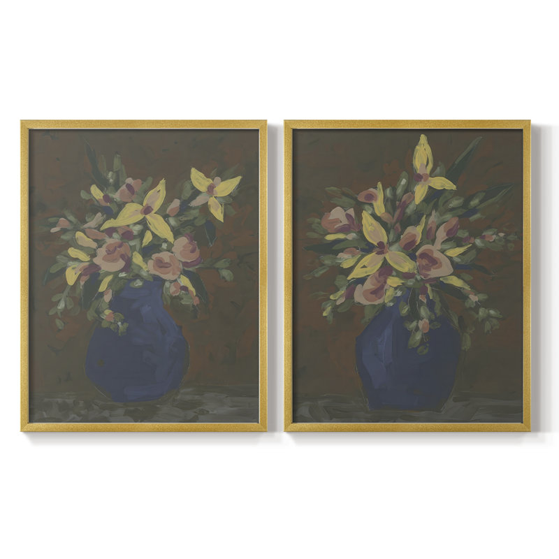«Dark Bouquet I», reproduction encadrée de qualité supérieure - prête à être accrochée - aucun clou requis - aucun clou requis