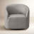 100% Genuine Leather Swivel Barrel Armchair-1882212201