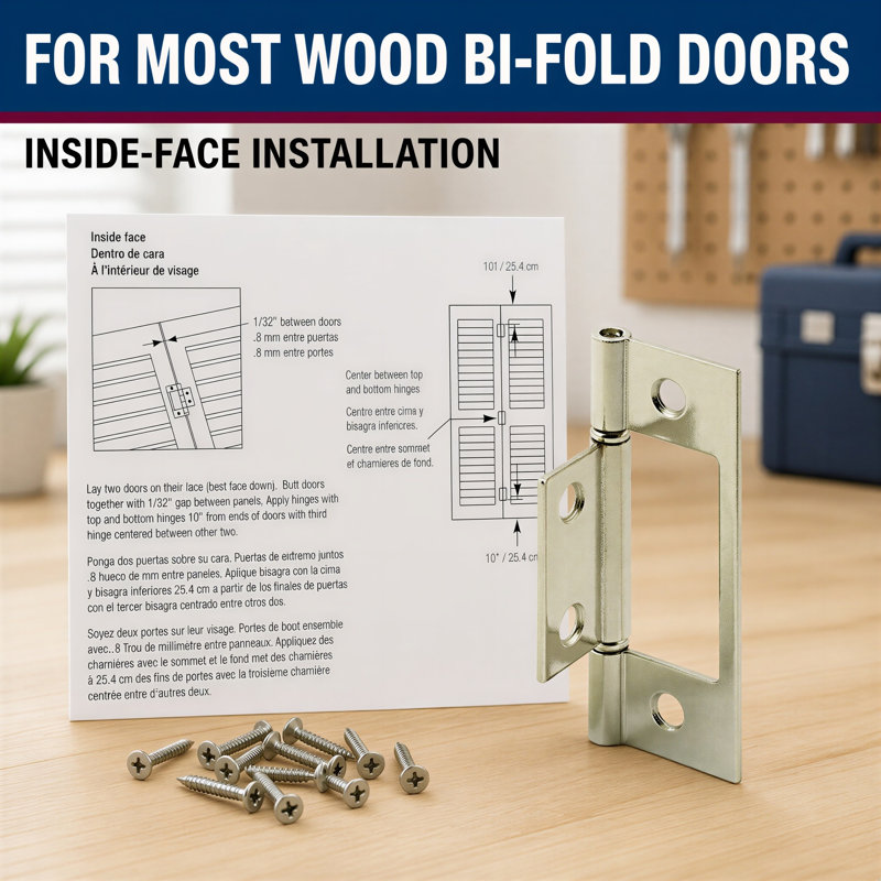 Closet Door Hinge, 3-3/4 in. (1 Pair)