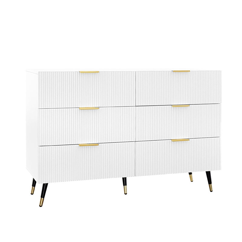 Chest Od Drawers Sideboard With 6 Drawers, White