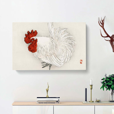 White Chicken by Kono Bairei - Wrapped Canvas Painting