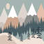 Nordic Peaks Adventure - Ensemble mural de montagne pour enfants-249305082