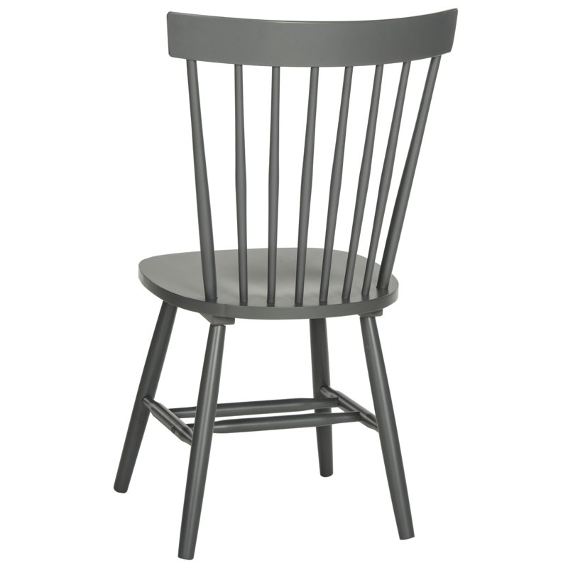 Paulo Solid Wood Slat Dining Chair, Grey