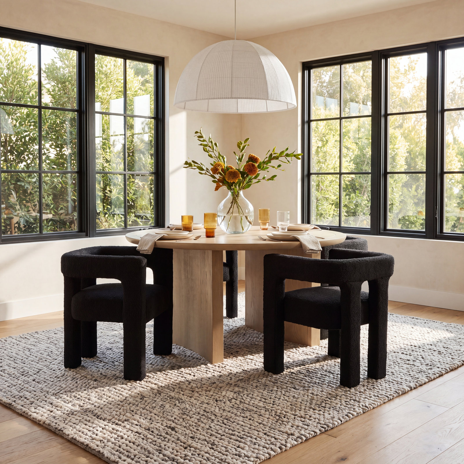 Aruna 5 - Piece Extendable Dining Set, Black