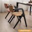 Chaise d'appoint à dossier rose uni (ensemble de 2)-1199961057