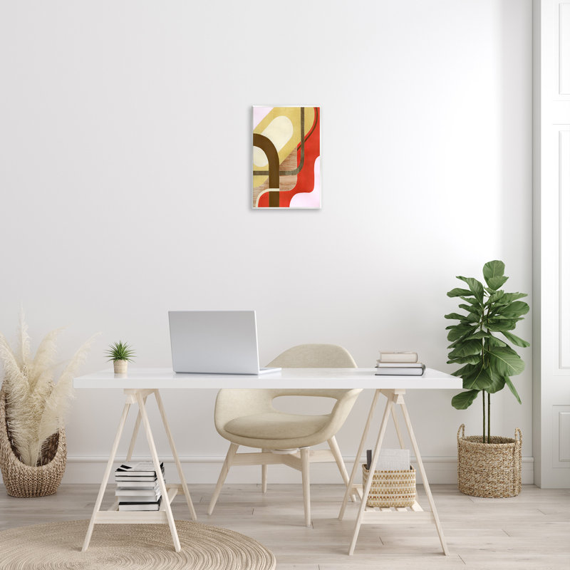 «Wavy Retro Shapes» par Grace Popp, H 19 po x l 13 po