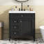 Meuble-lavabo de 30 po avec lavabo supérieur, meuble-lavabo moderne avec 2 tiroirs et tiroir escamotable, meuble-lavabo simple-116234382-116234387