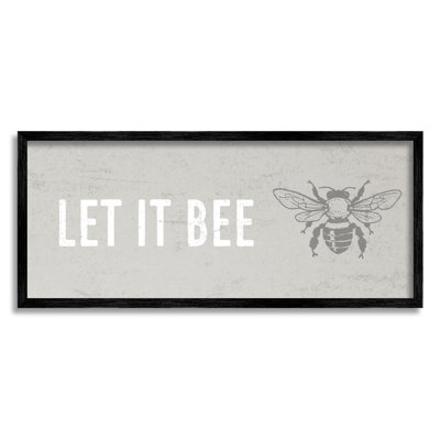 " Let It Bee Flying Insect Bumble Wasp Motif " by Daphne Polselli Painting Print