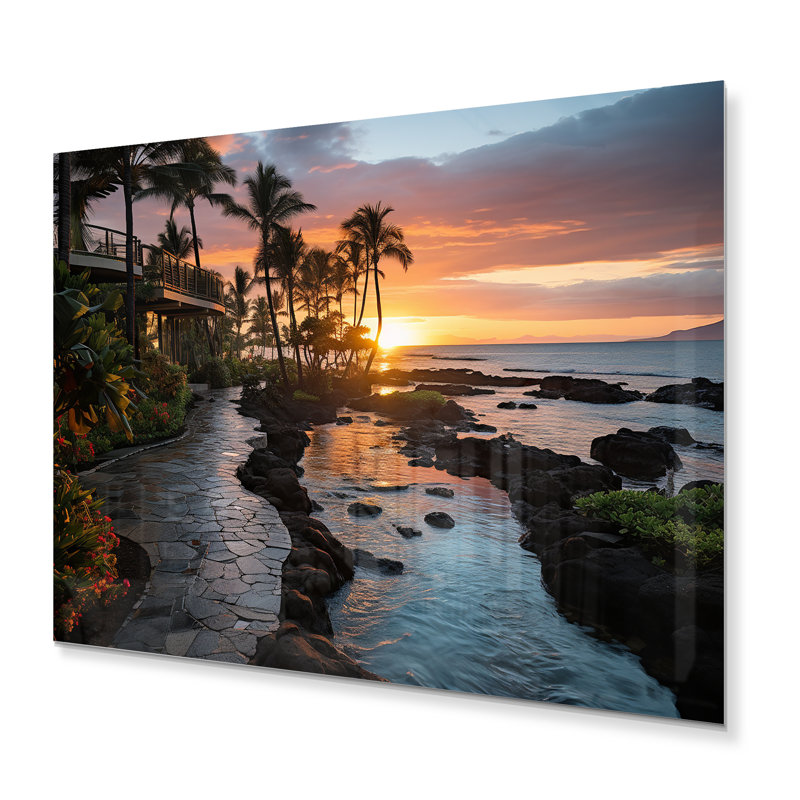 Maui Tropical Dreamscape I - Maui, reproduction d'art murale en métal, H 24 po x l 32 po x P 1 po