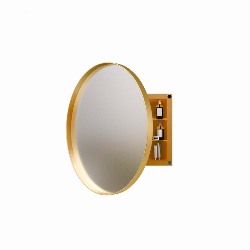 Armoire de rangement pour miroir de salle de bain 23,6 pouces, Golden