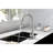Kitchen Faucet With Pull-Down Spray - Brushed Nickel, Stainless Steel, 360 Rotating Nozzle For User- Water Access, Single Handle Temperature And Flow Management, Corrosion Finish Nickel Pullout-1421373393