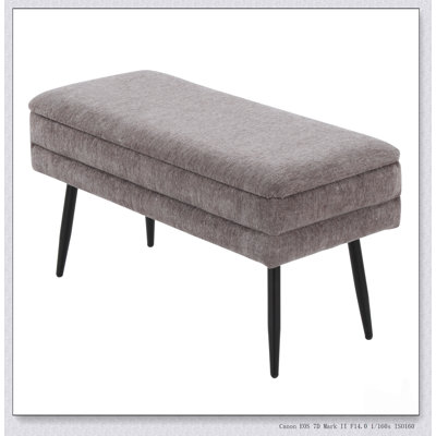 Banc de rangement contemporain avec un intérieur spacieux et un design élégant, parfait pour les sièges supplémentaires et l'organisation