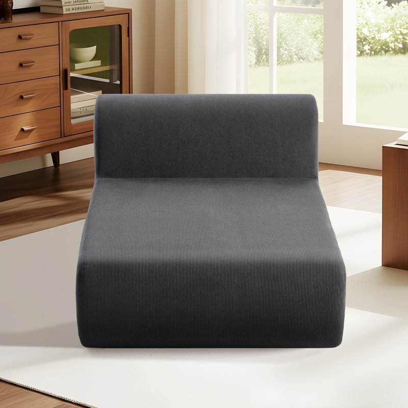 Boneless Boneless Floor Sofa Chair, Comfy Accent Chair, Togo Sofa , Corduroy Lazy Bean Bag Chairs for Living Room, Bedroom, Fireside, No Assembly Required, Washable Cover, Ships in a Box