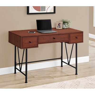 Stylish Computer Desk With Storage Drawers, Ideal For Home Office And Small Spaces, Modern Industrial Design
