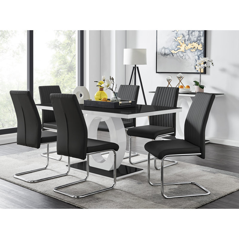 Scottsmoor Modern 6 Seater Dining Table Set