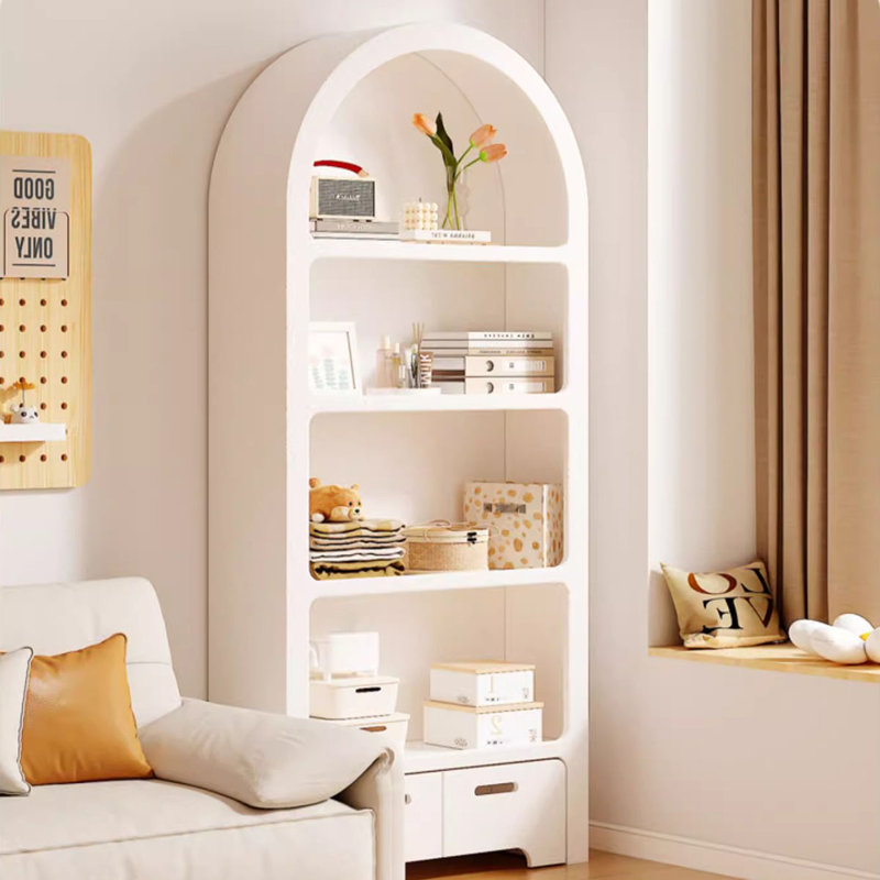 Vitrines en bois manufacturé beige