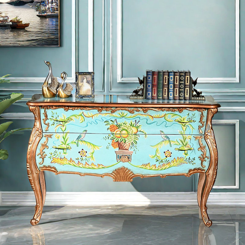 Armoire décorative peinte