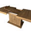 Ensemble de table de salle à manger extensible de 63 à 78 po avec rangement à deux niveaux et chaises en similicuir-132995733-132995732