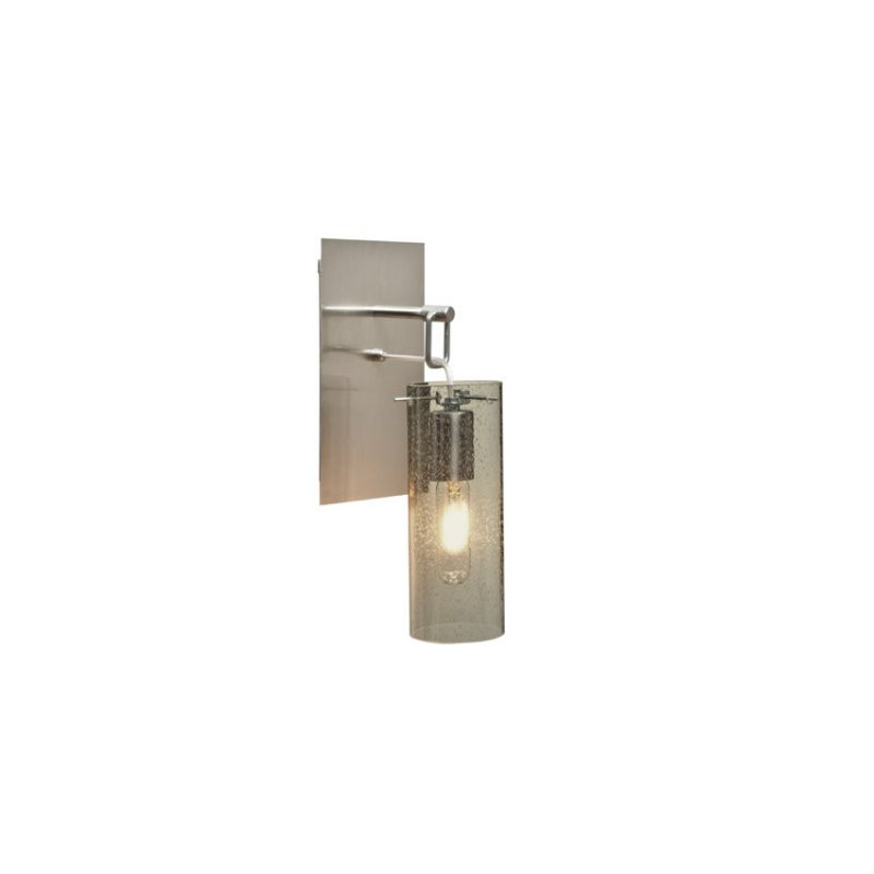 Cainwood Wall-mounted Pendant, Satin Nickel, Latte
