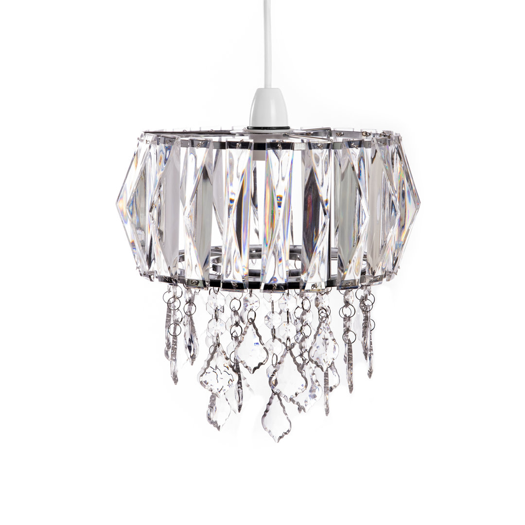 26cm H Drum Pendant Shade ( Screw On ) in Clear