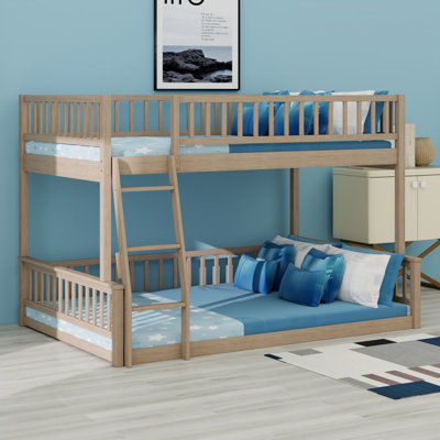 Bunk Bed With Ladder And Guardrails