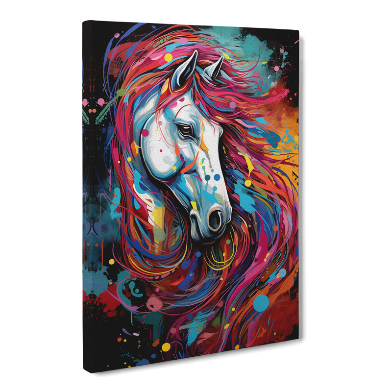 Pony Abstract No.2 - Wrapped Canvas Print, 50cm H x 35cm W x 3cm D