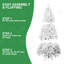 Arbre de Noël blanc de 7,5 pi avec fil mémoire, 1200 pointes articulées artificielles pour la décoration intérieure des Fêtes, conception moderne, assemblage facile, décorations-2028782582
