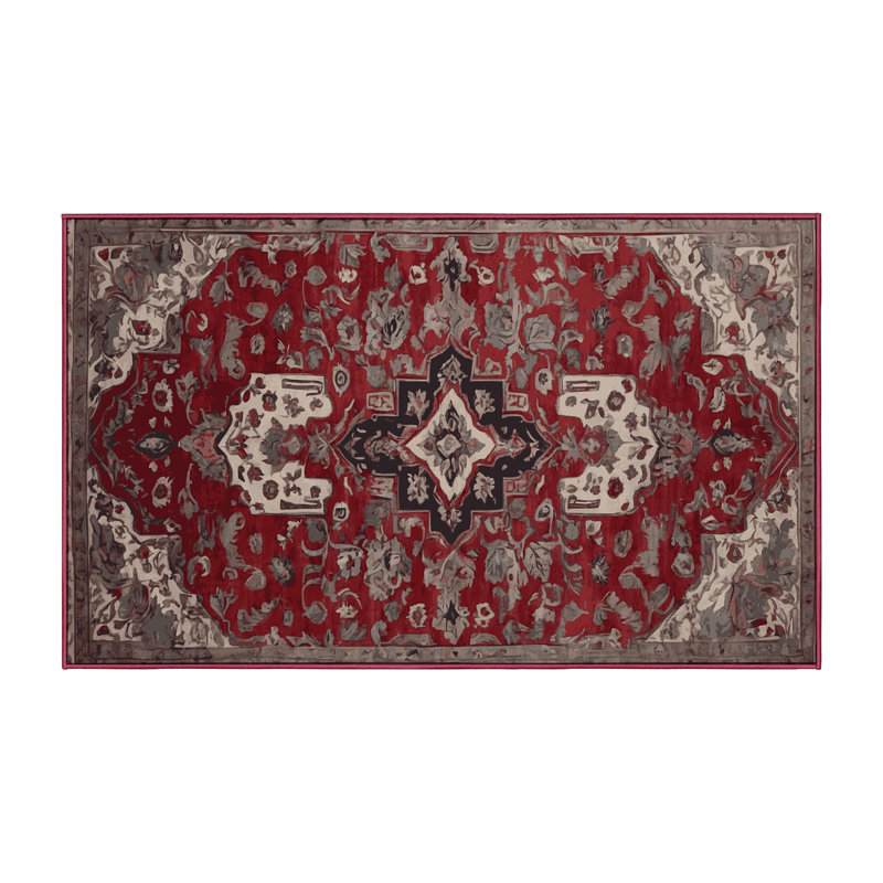 Tapis rouge soyeux et moelleux, Tapis de couloir 2 pi x 4 pi