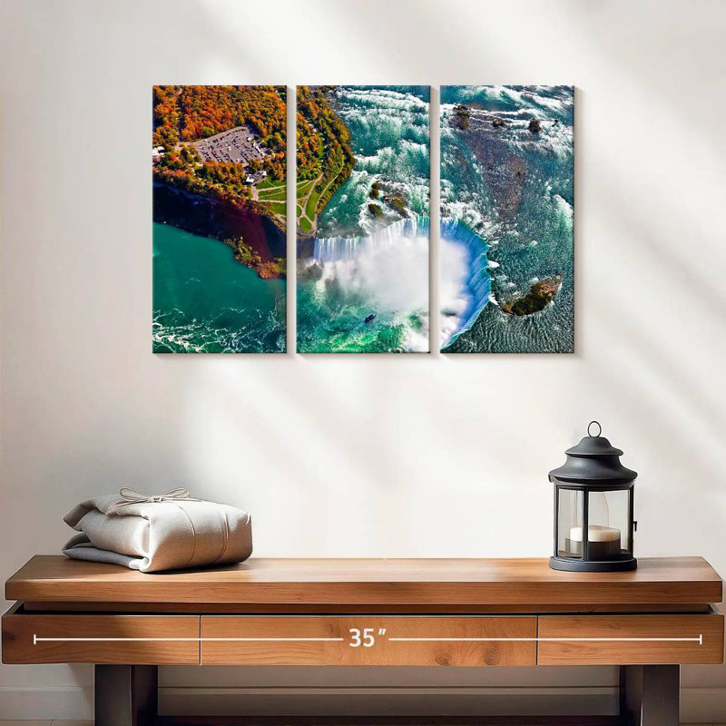 Aerial View Of Niagara Falls, 14" H x 23" W