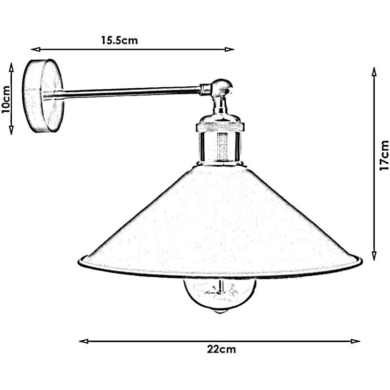 Ameika Armed Sconce, Black
