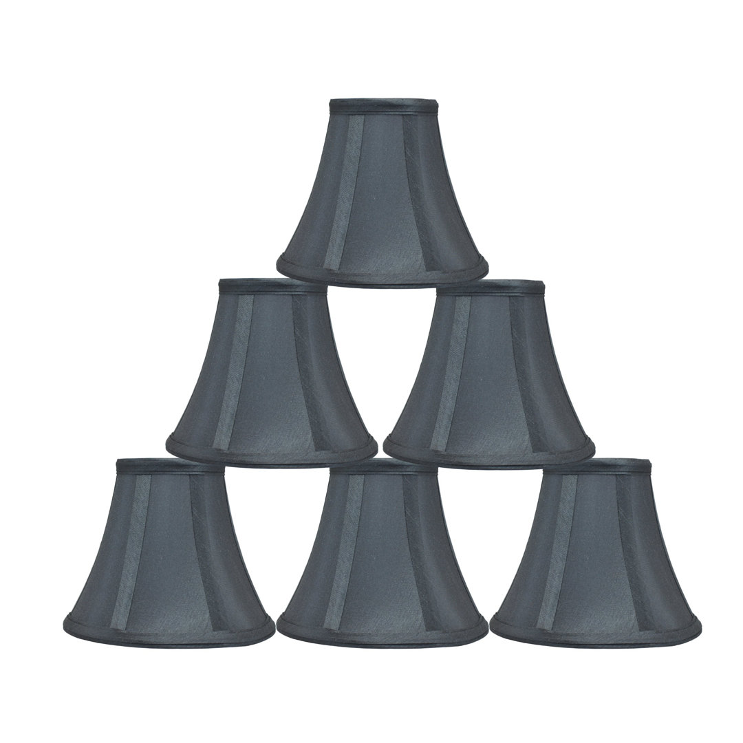 5'' H Silk Bell Lamp Shade (Set of 6) Mercer41 Color: Gray