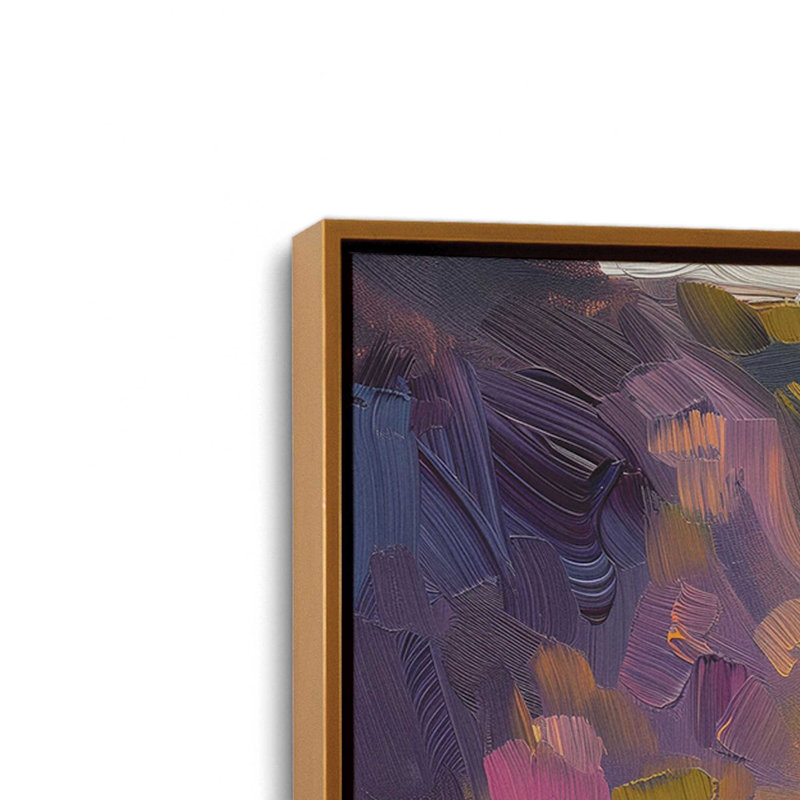 «Nocturne Sunset Soiree V1 (Square)», reproduction d'art encadrée sur toile par Azure Artisanal Studio