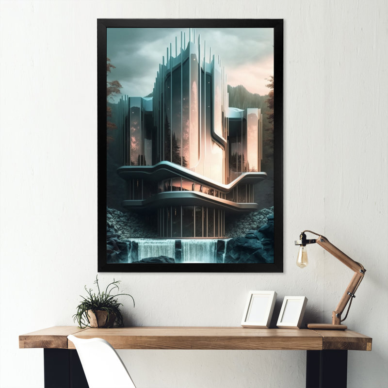 Éclat architectural futuriste de Nataliyah III, Cadre photo noir, H 20 po x l 12 po x P 1 po