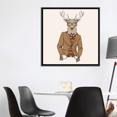 « cerf-man i », impression sur toile
