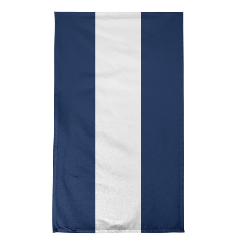 Serviette de thé à rayures pour équipe de football baltimore retour, Sergé de coton, Baseball Milwaukee bleu marine / blanc