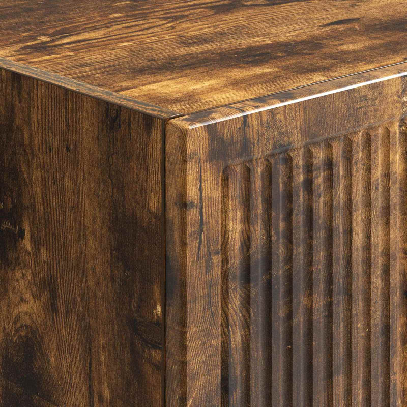 2 -Door 4 Storage Cabinet, Smoked Oak