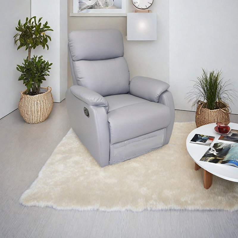 Fauteuil inclinable minimaliste avec support confortable, Gris