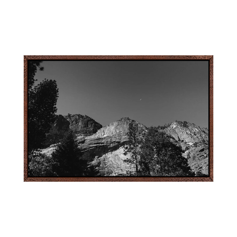 Yosemite Moon by Bethany Young - Print on Canvas, Classic Brown Wood Framed, 66.04cm H x 101.6cm W x 3.81cm D