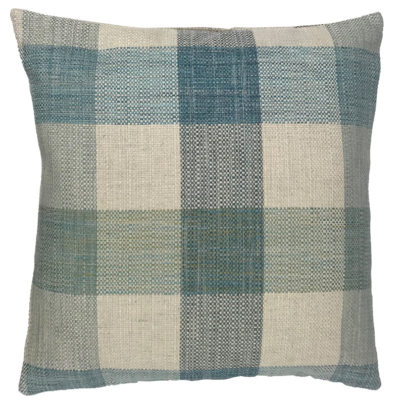 Coussin Collin, 18 po x 18 po, Bleu