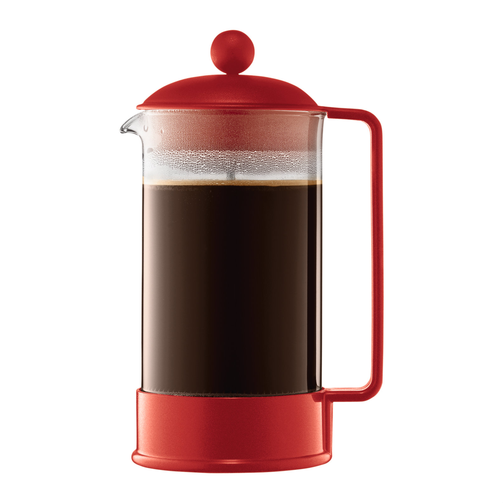 Bodum Brazil French Press Coffee Maker, Red, Capacity 34 oz