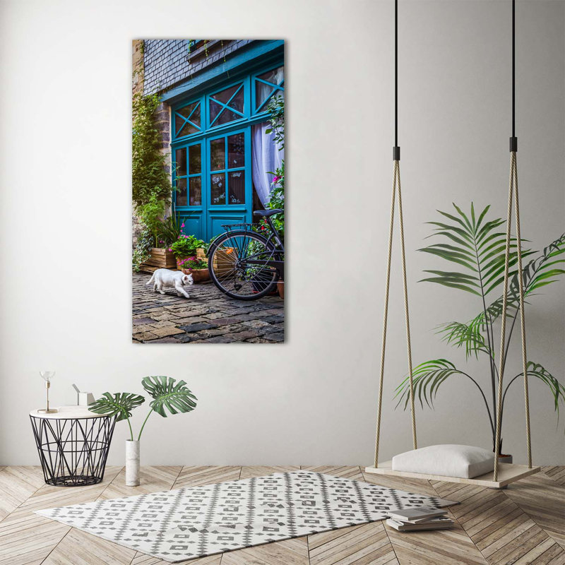 A Charming Street - Wrapped Canvas Print