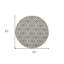 Tapis gris tissé à la machine 5 pi