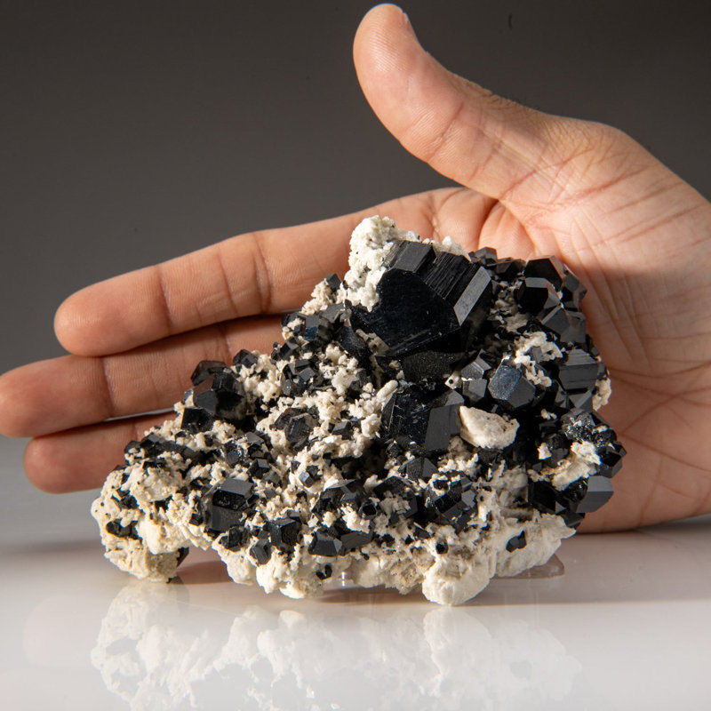 Schorl Tourmaline on Albite from Skardu District, Gilgit-Baltistan, Pakistan