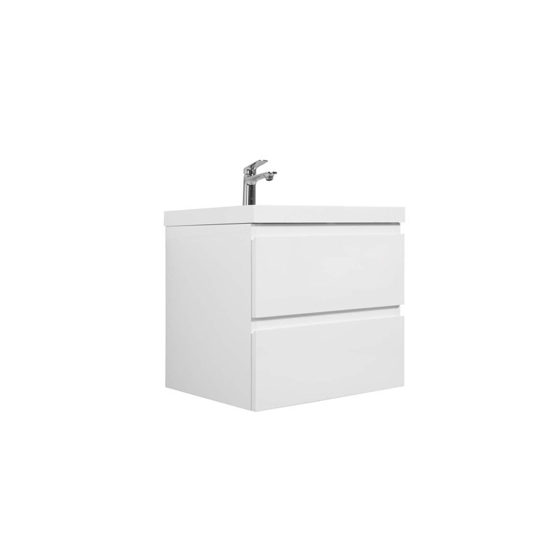 Meuble-lavabo mural 24 po avec lavabo en résine